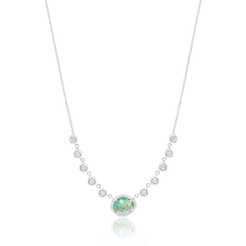 White Topaz and Labradorite Necklace sold by Meira T