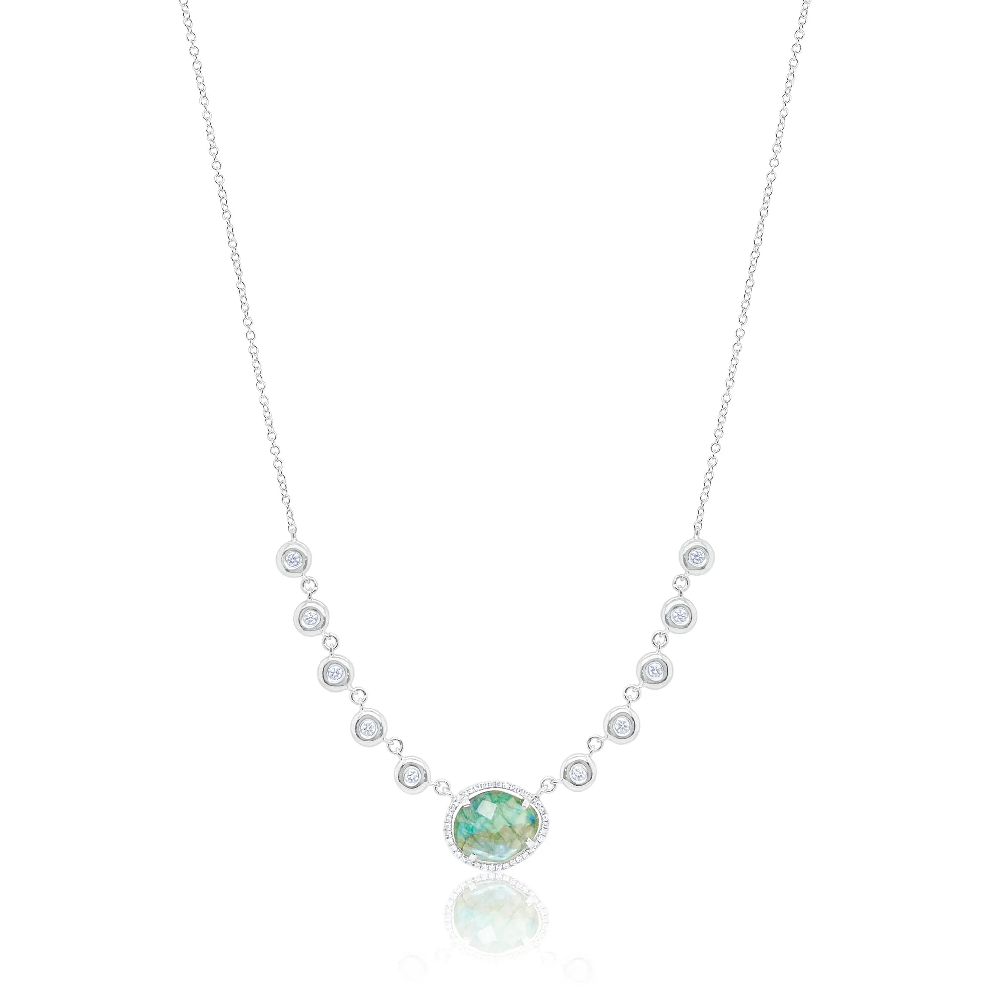 White Topaz and Labradorite Necklace sold by Meira T