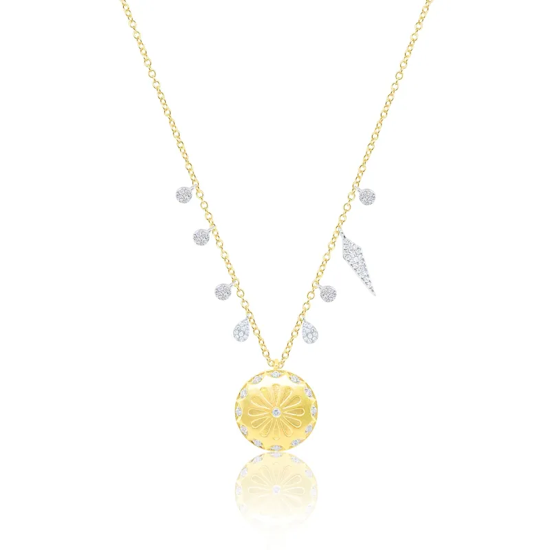 Flower Medallion Necklace sold by Meira T