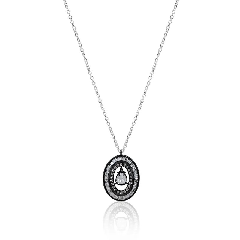 Black Rhodium Diamond Necklace sold by Meira T
