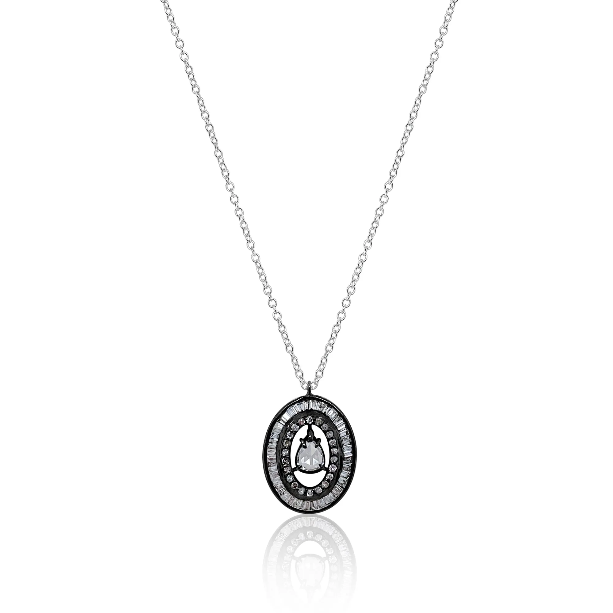 Black Rhodium Diamond Necklace sold by Meira T