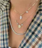 5 carat ct Diamond Tennis Necklace 14kt White Gold sold by Meira T
