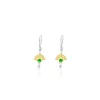 Meira T 14kt Yellow Gold Diamond Chrome Earrings sold by Meira T