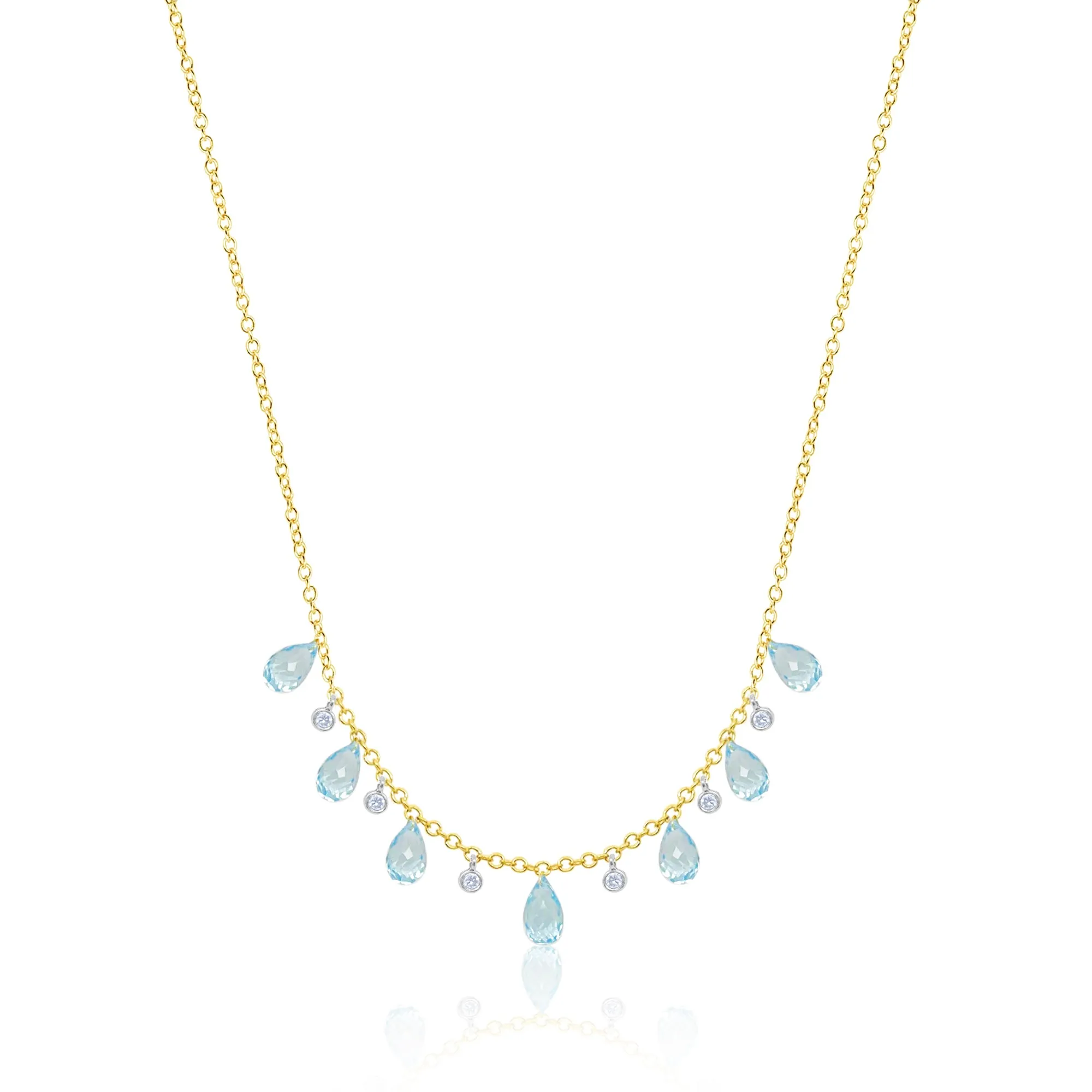 Blue Topaz Drop Necklace sold by Meira T