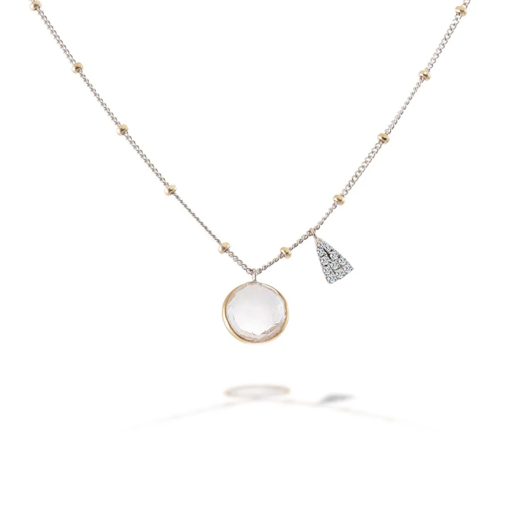 White Topaz Diamond Necklace sold by Meira T