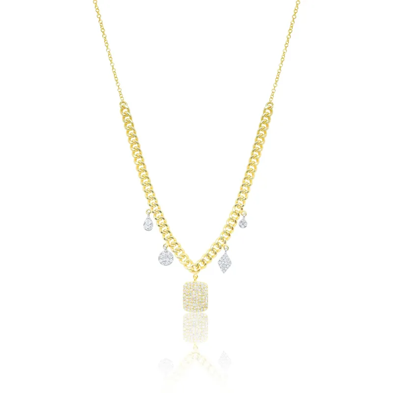 Yellow Gold Cuban Chain Necklace sold by Meira T