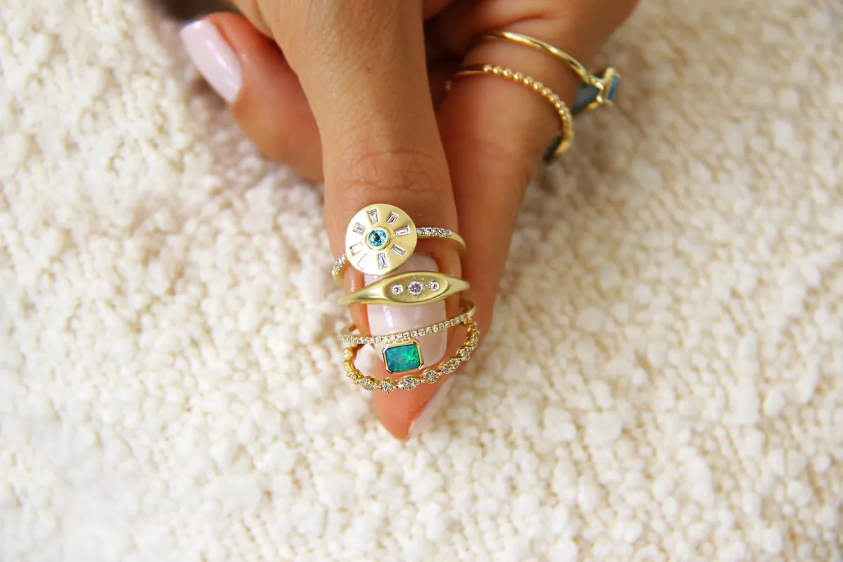 Blue Topaz Medallion Ring sold by Meira T