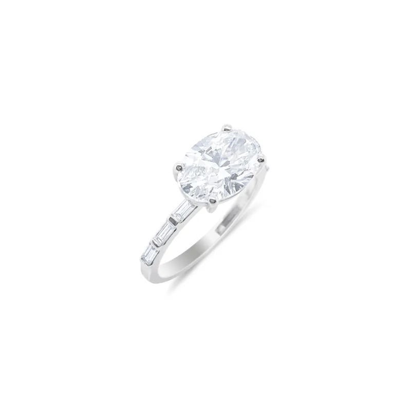 White Gold Oval Diamond Engagment Ring sold by Meira T