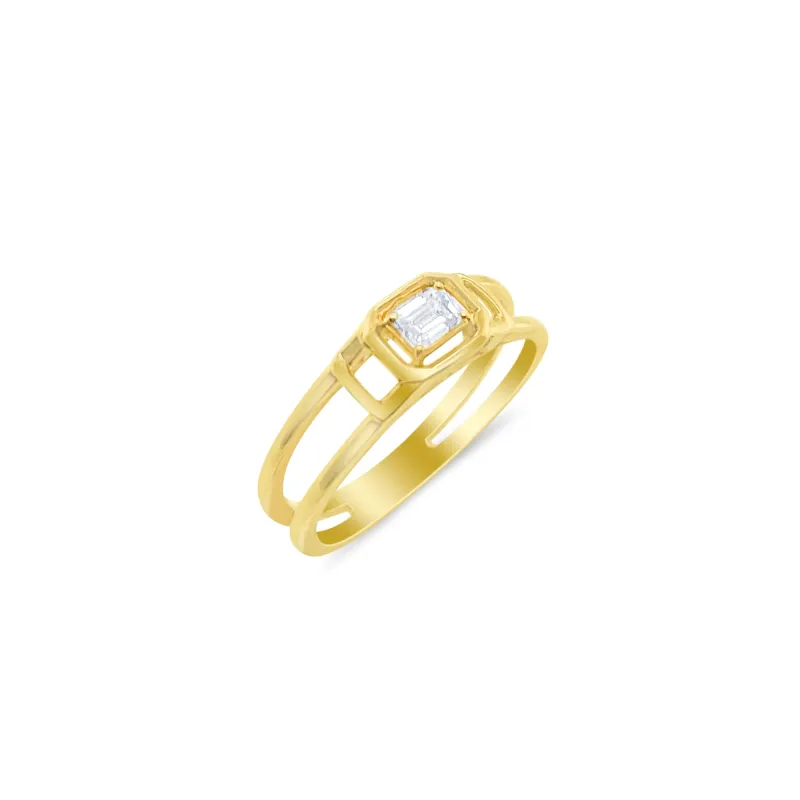 Baguette Double Band Ring | LAB Grown sold by Meira T