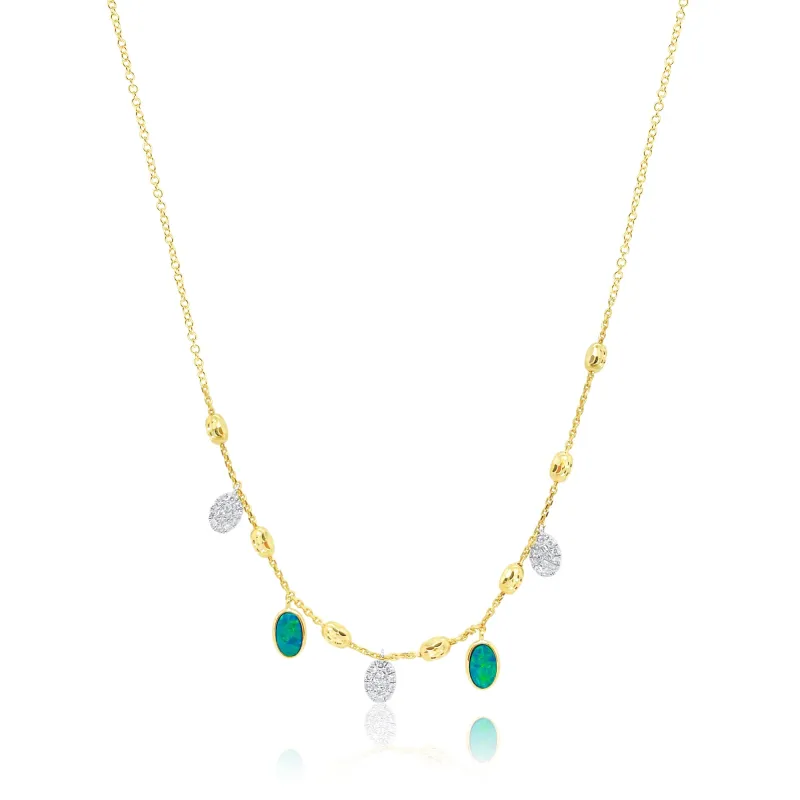 Opal Barrel Necklace sold by Meira T