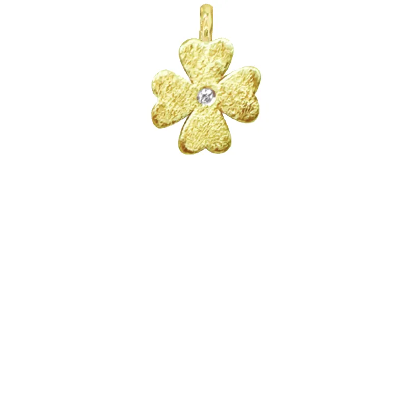 Yellow Gold Diamond Flower Charm sold by Meira T