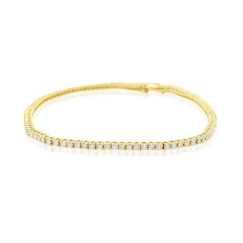 Yellow Gold 1 ct tennis Bracelet sold by Meira T