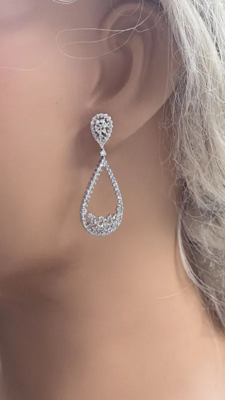 White Gold Diamond Earrings sold by Meira T