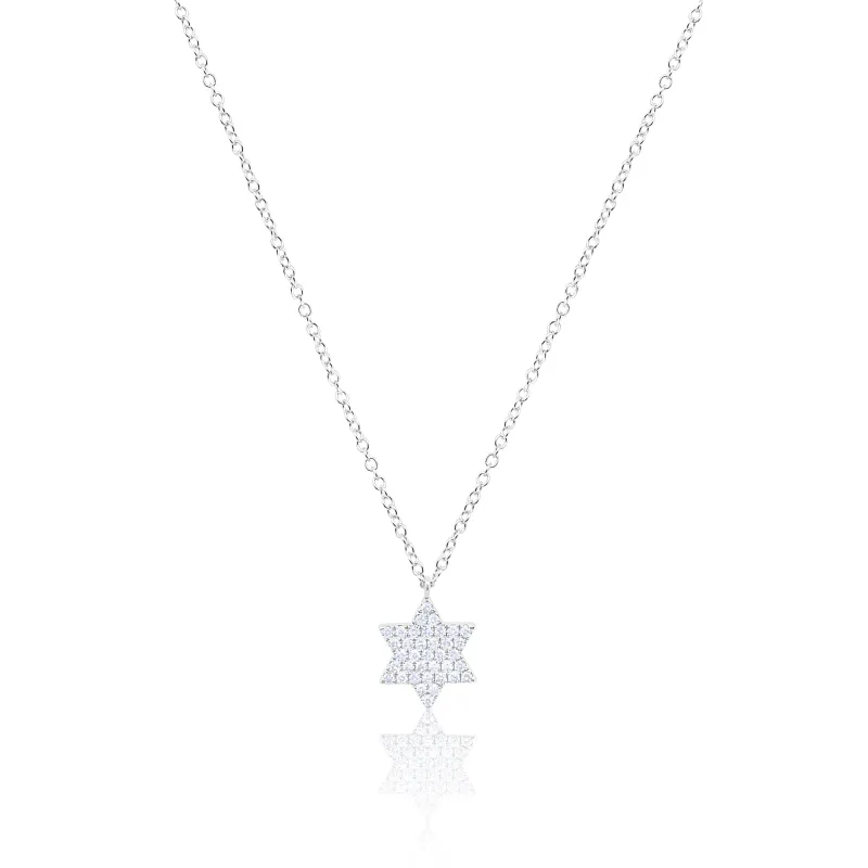 White Gold Star Diamond Neckalce sold by Meira T