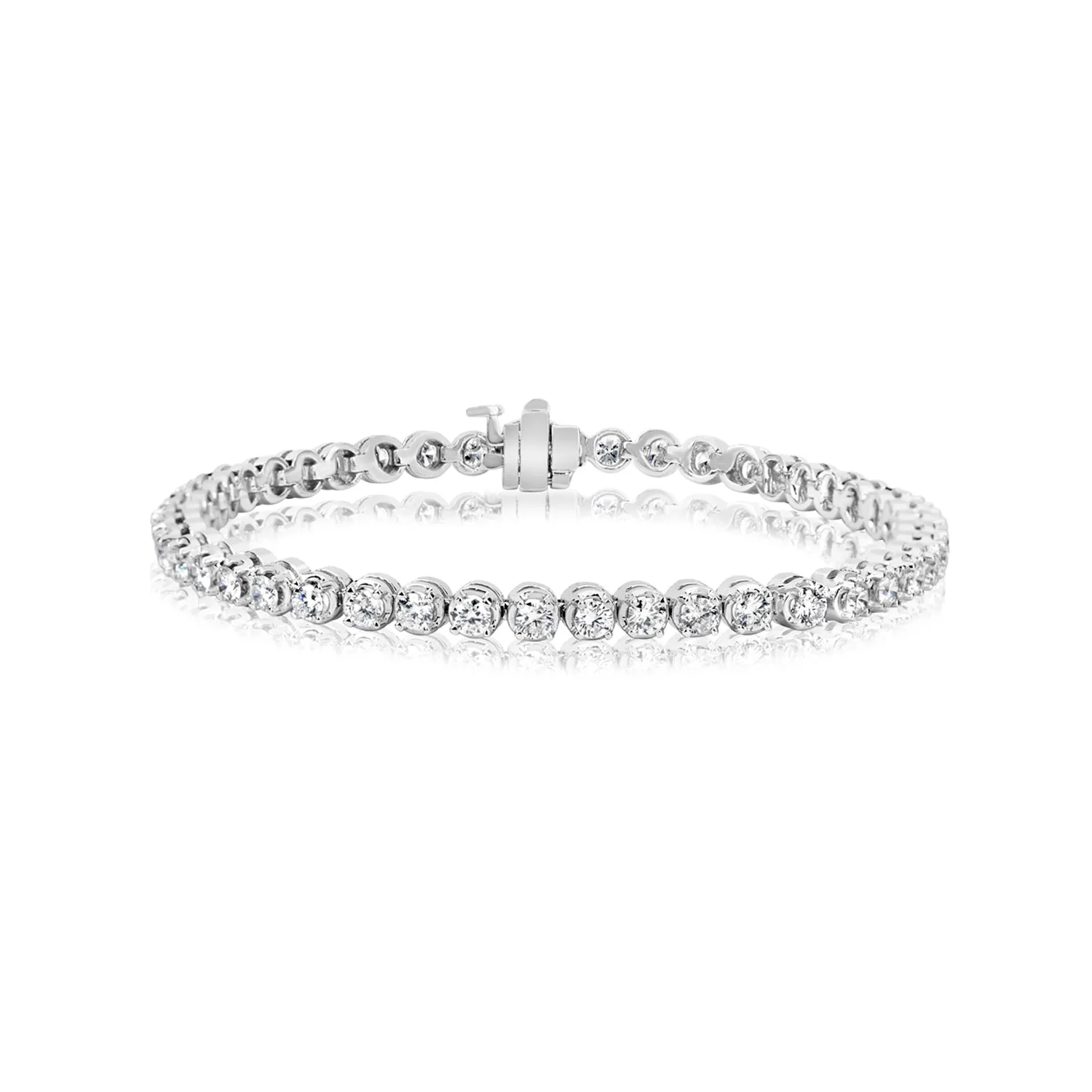 14kt White Gold Classic Diamond Tennis Bracelet 4 carat sold by Meira T