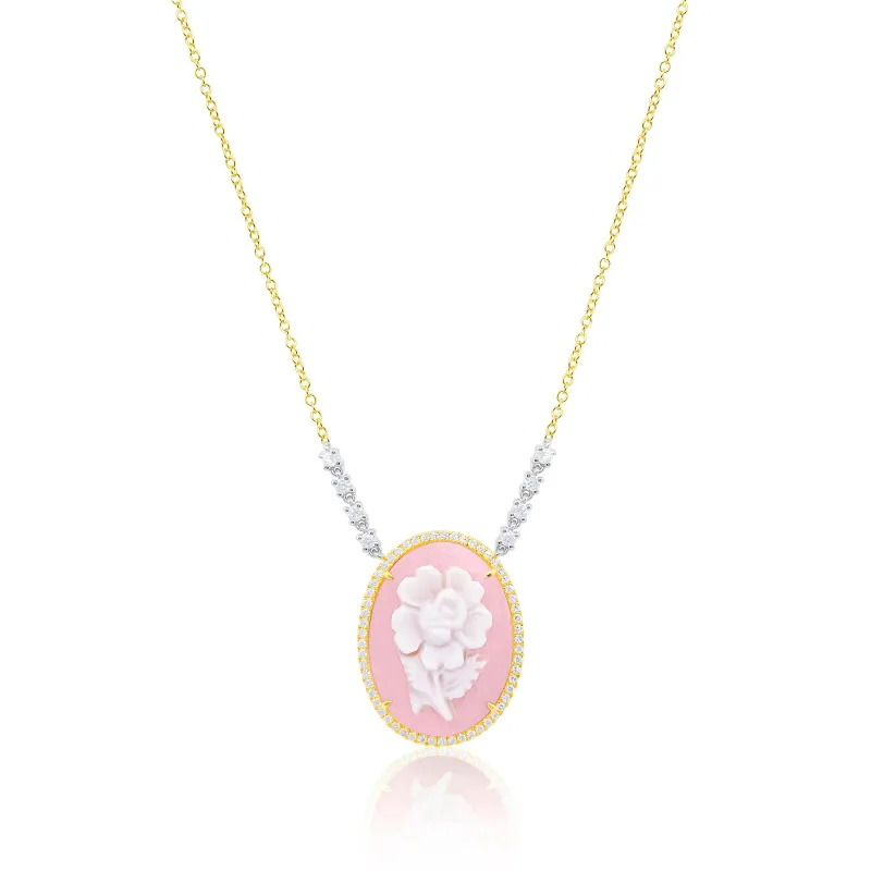 Yellow Gold Floral Cameo sold by Meira T
