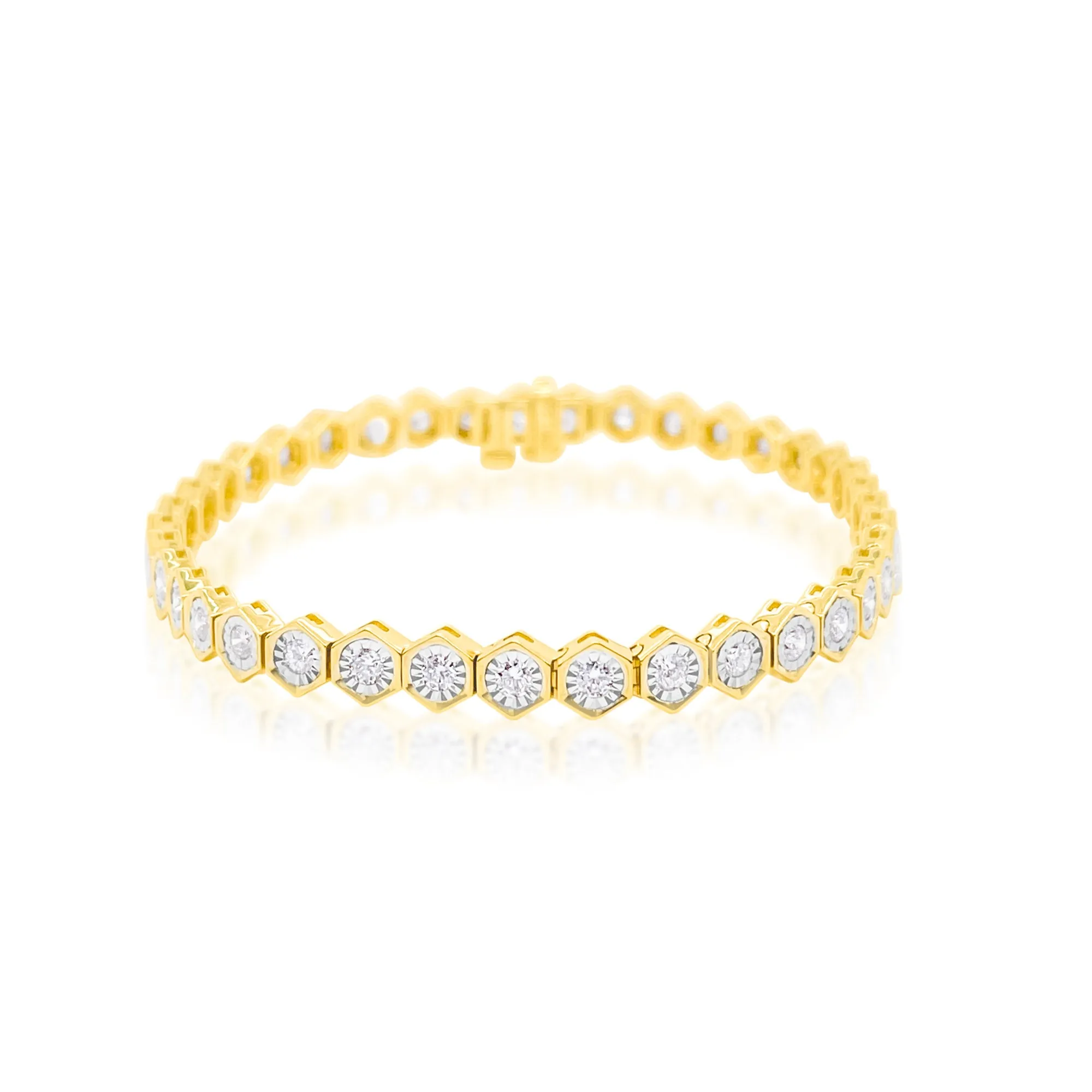 Bezel Set Lab Tennis Bracelet sold by Meira T