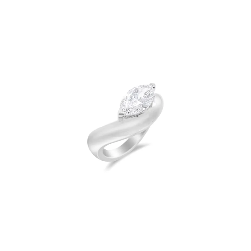 Curved Solitaire Ring sold by Meira T