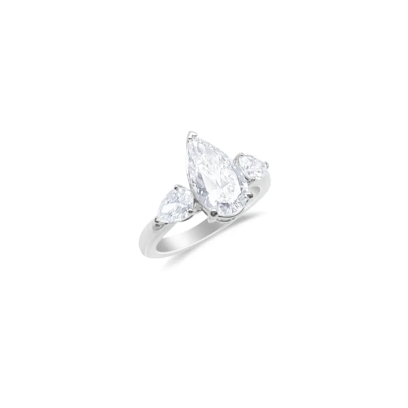 Lab Diamond Engagement Ring: Pear sold by Meira T