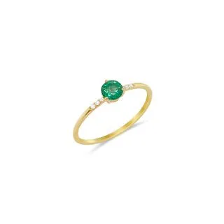 Yellow Gold Emerald and Diamond Ring sold by Meira T