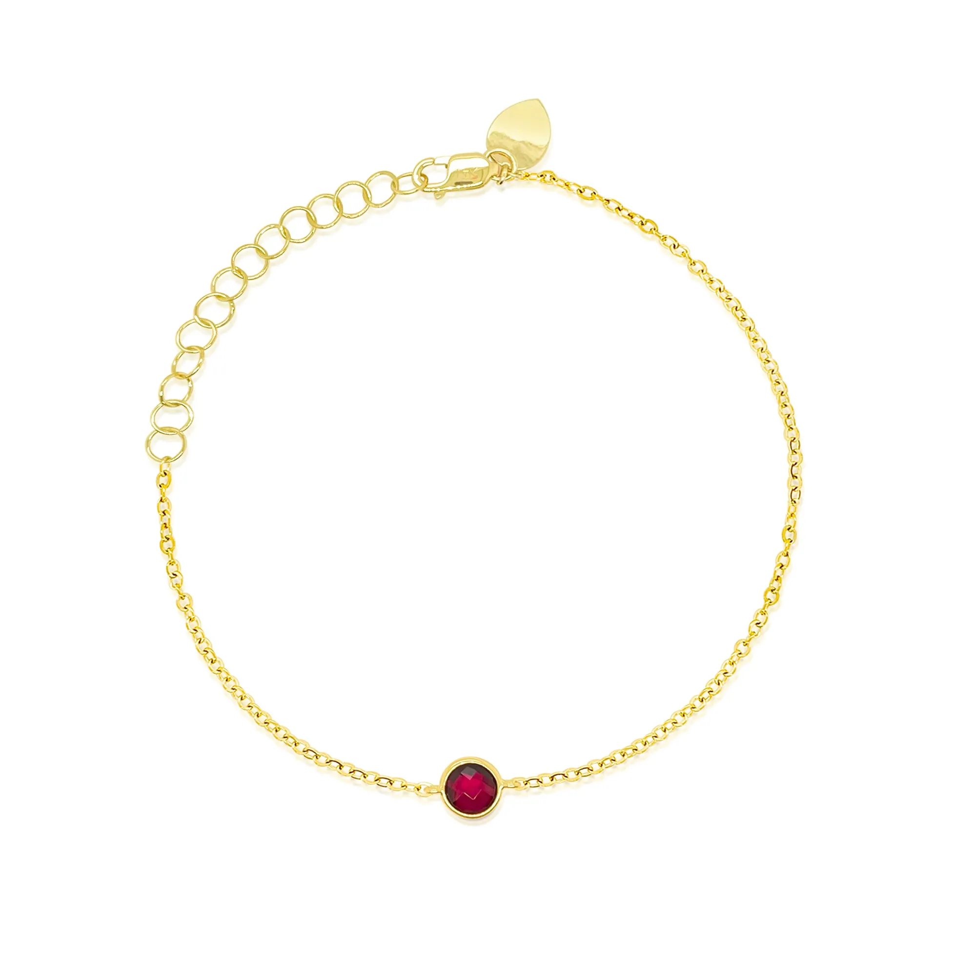 14kt Yellow Gold Red Garnet Bracelet sold by Meira T