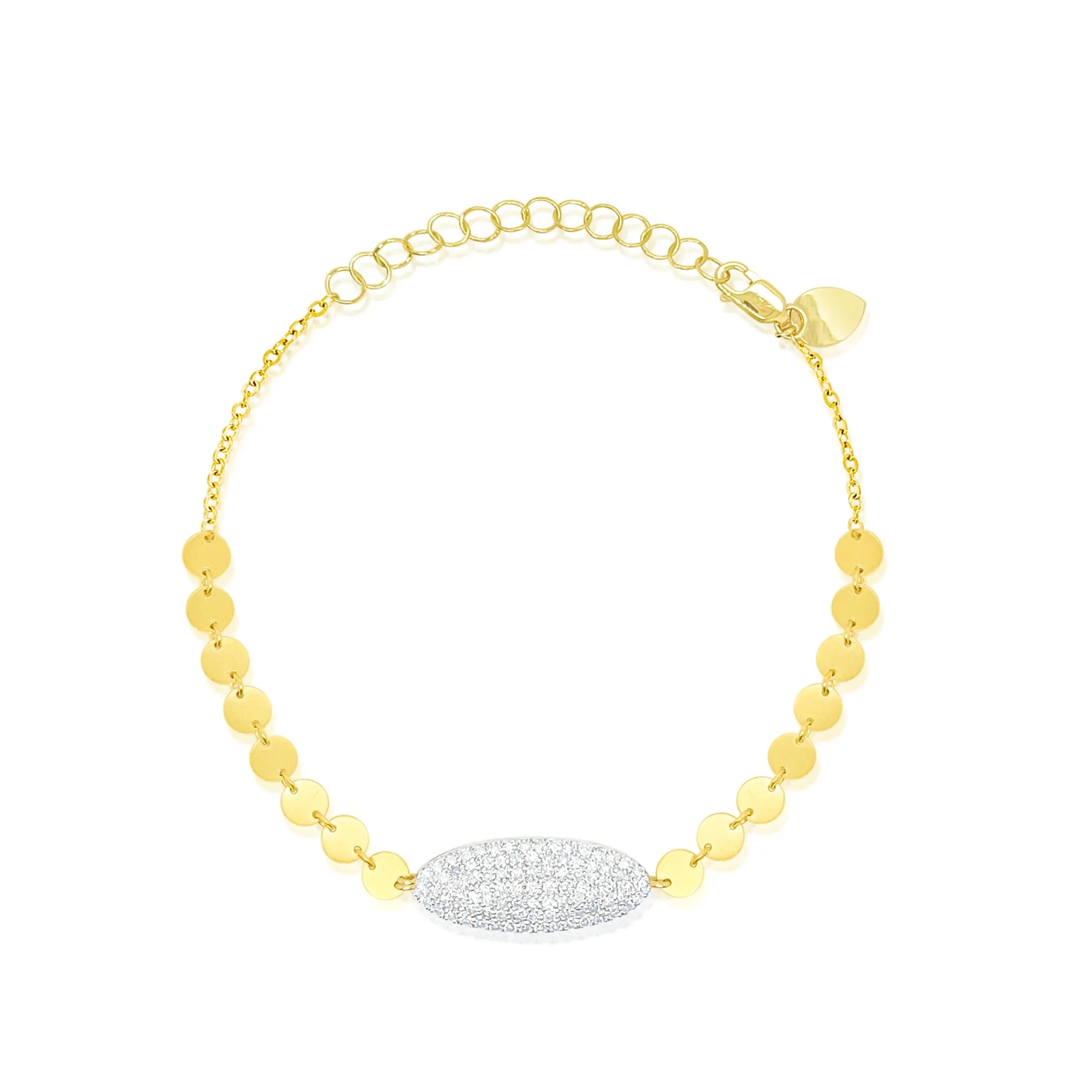 14kt Yellow Gold Meira T Diamond Bracelet sold by Meira T