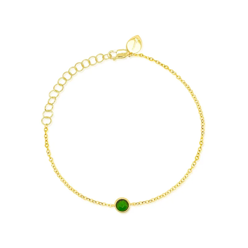 14kt Yellow Gold Meira T Green Chrome Bracelet sold by Meira T