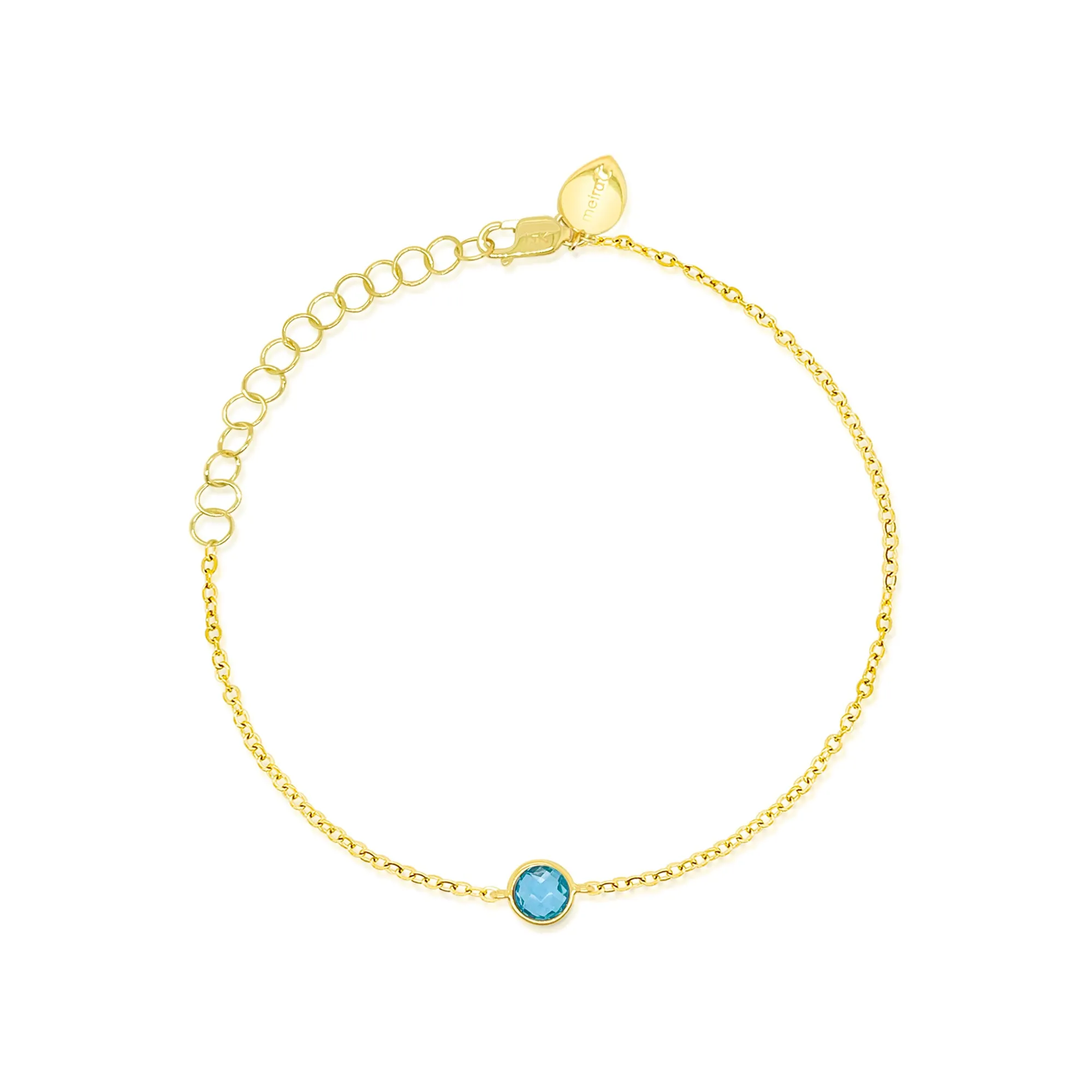 14kt Yellow Gold Meira T Blue Topaz Bracelet sold by Meira T