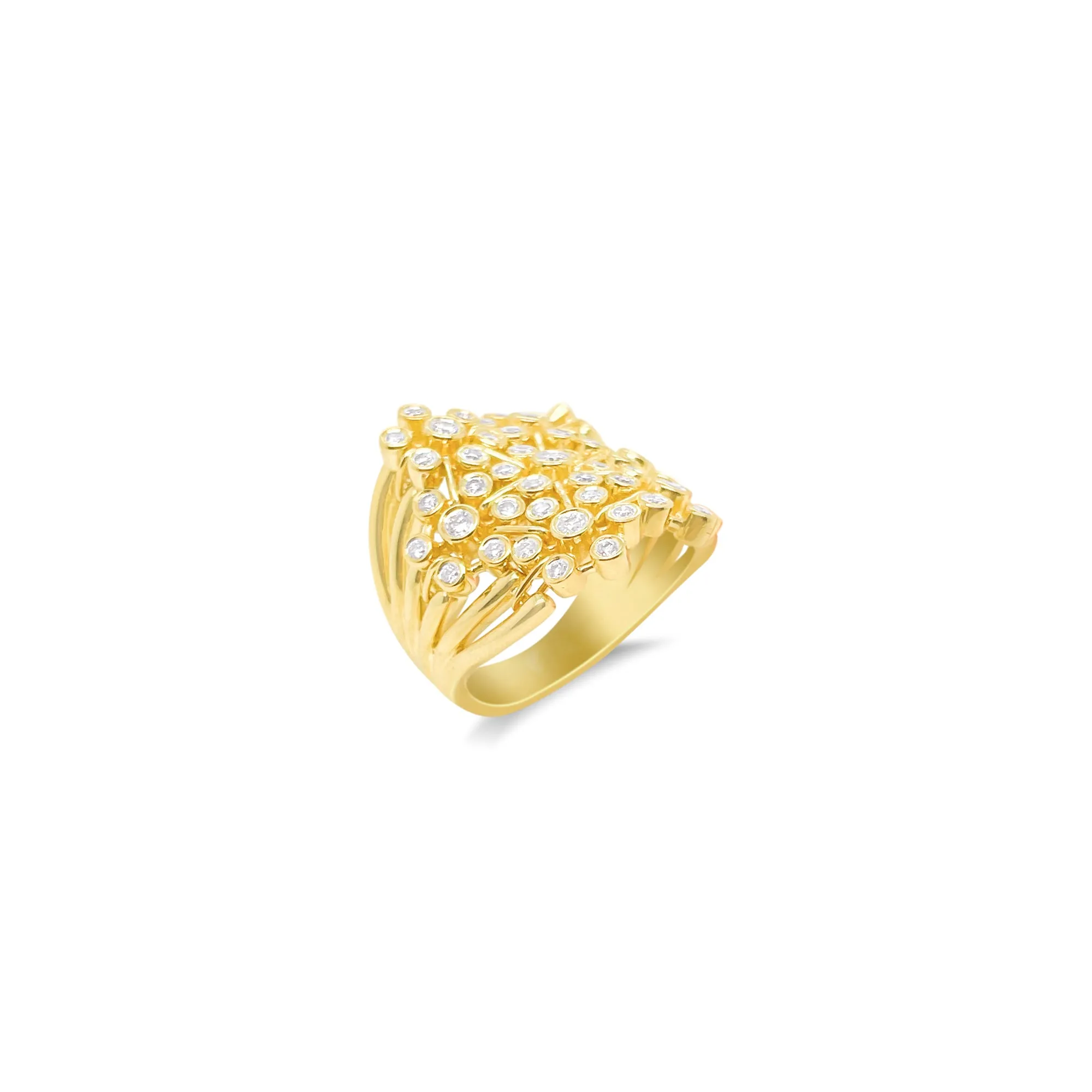 Silver Bezel Cluster Ring sold by Meira T