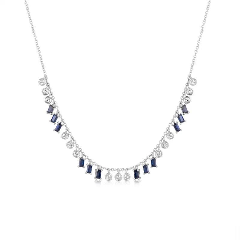 Blue Sapphire Fringe Necklace (online exclusive) sold by Meira T