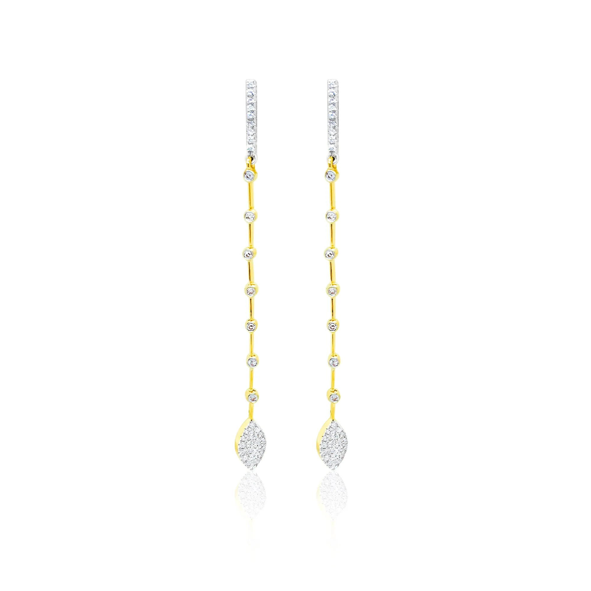 Diamond Drop Earrings sold by Meira T