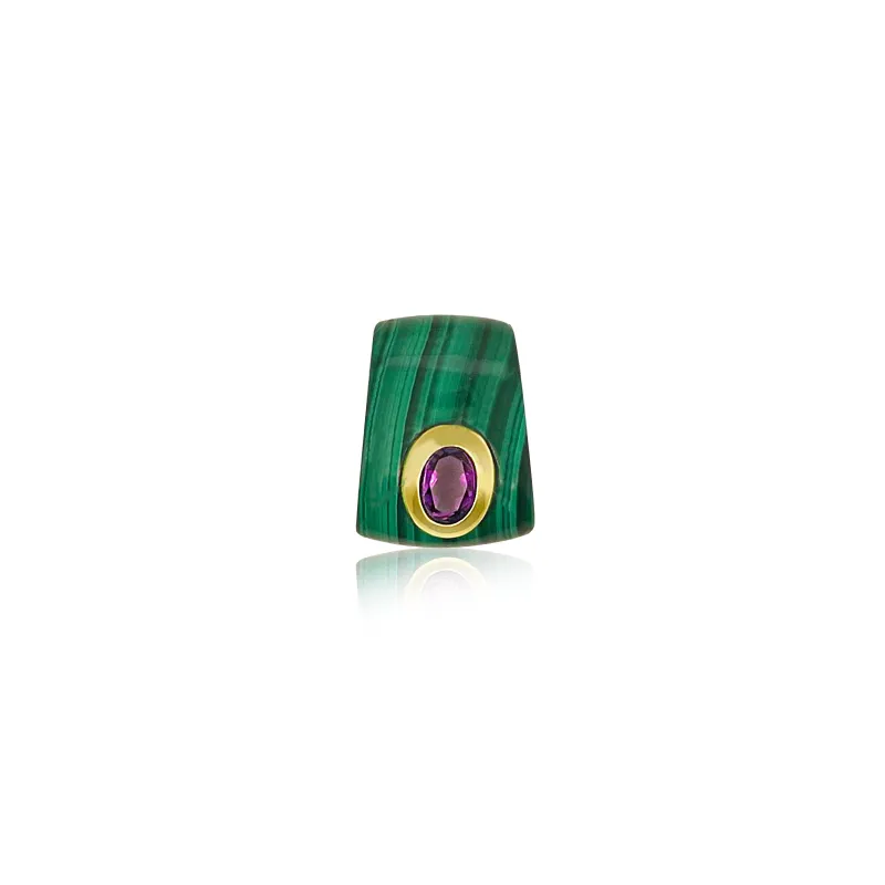 Charm Slider Malachite and Pink Sapphire sold by Meira T