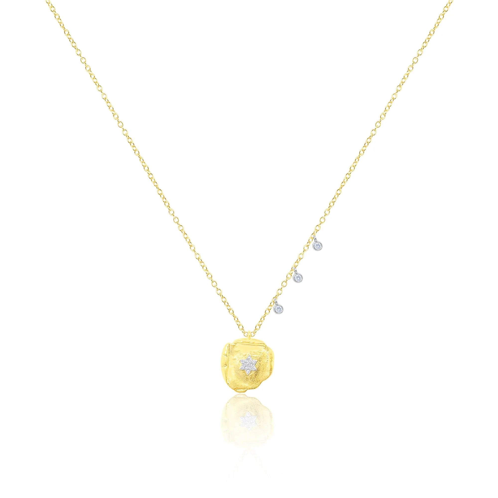 Diamond Silver Star Necklace sold by Meira T