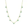 Yellow Gold and Emerald Bezel Necklace sold by Meira T