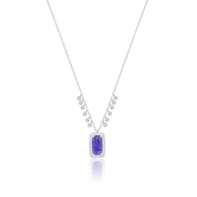 14kt White Gold Tanzanite Diamond Necklace Last 2 Necklaces sold by Meira T