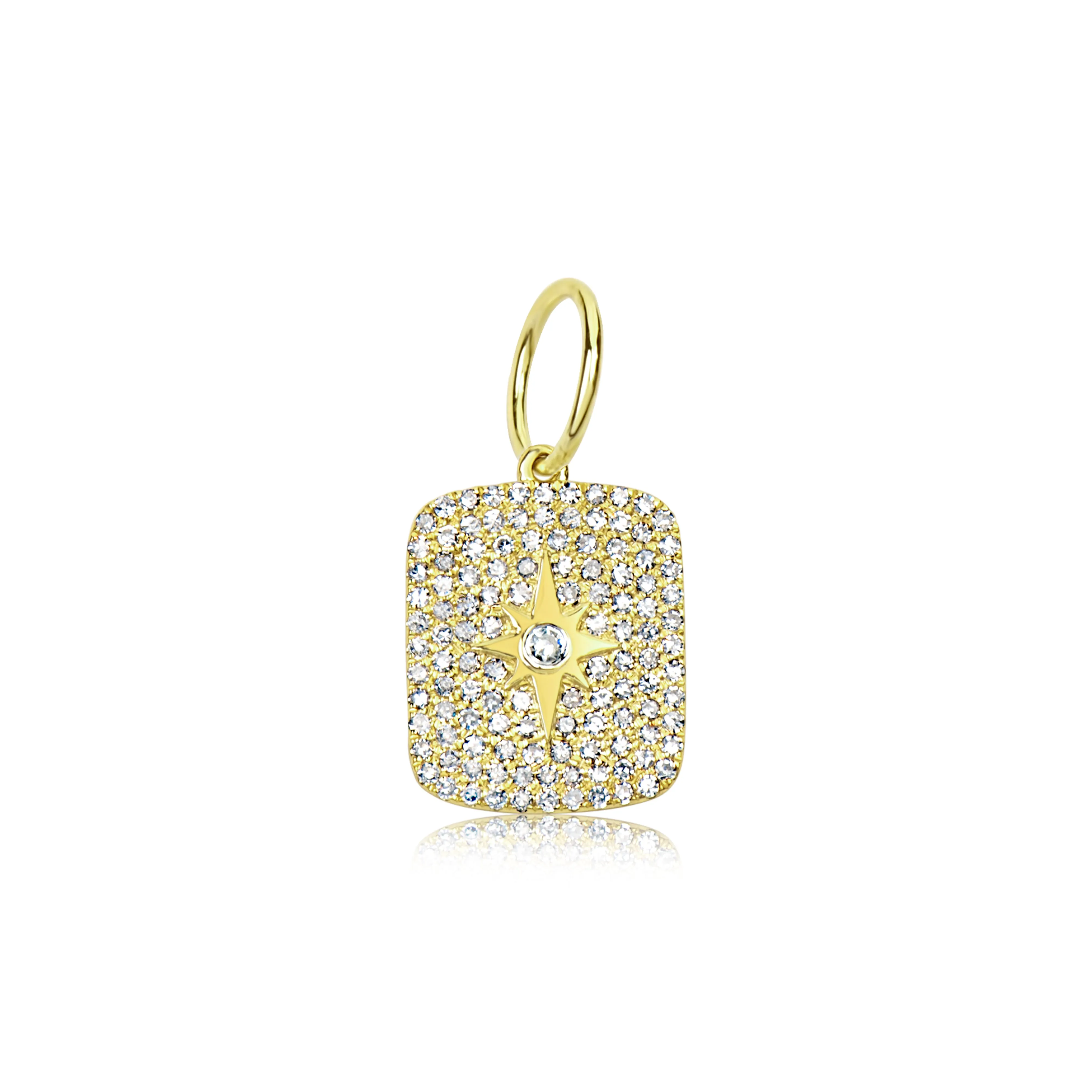 Yellow Gold Starburst Diamond Charm sold by Meira T