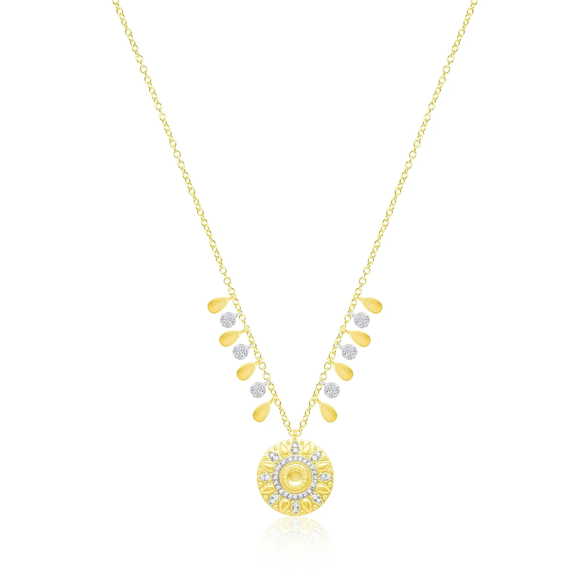 Yellow Gold Charm Necklace sold by Meira T
