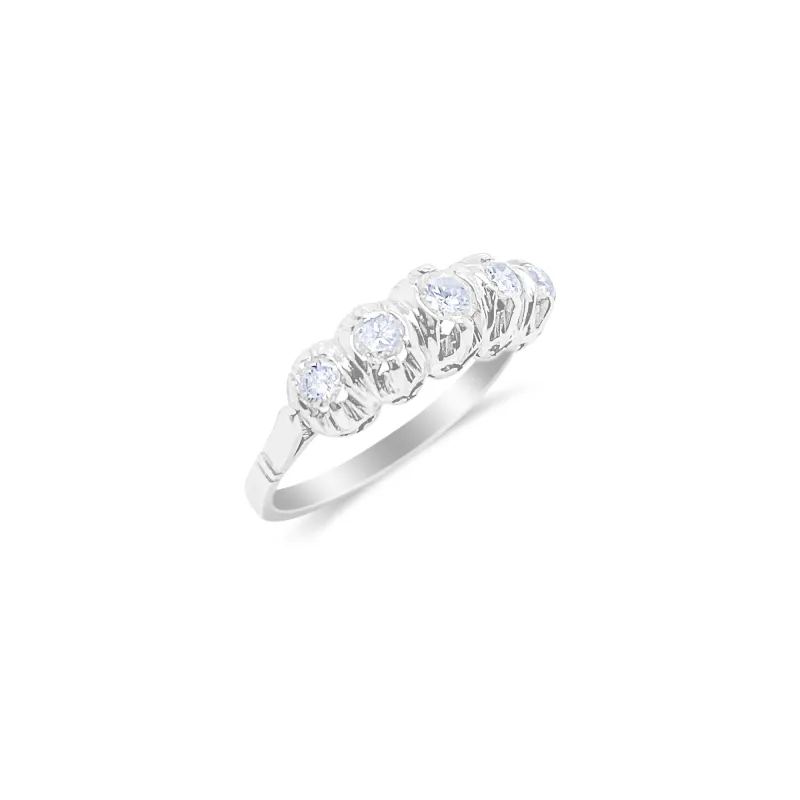 Platinum Diamond Antique Ring sold by Meira T