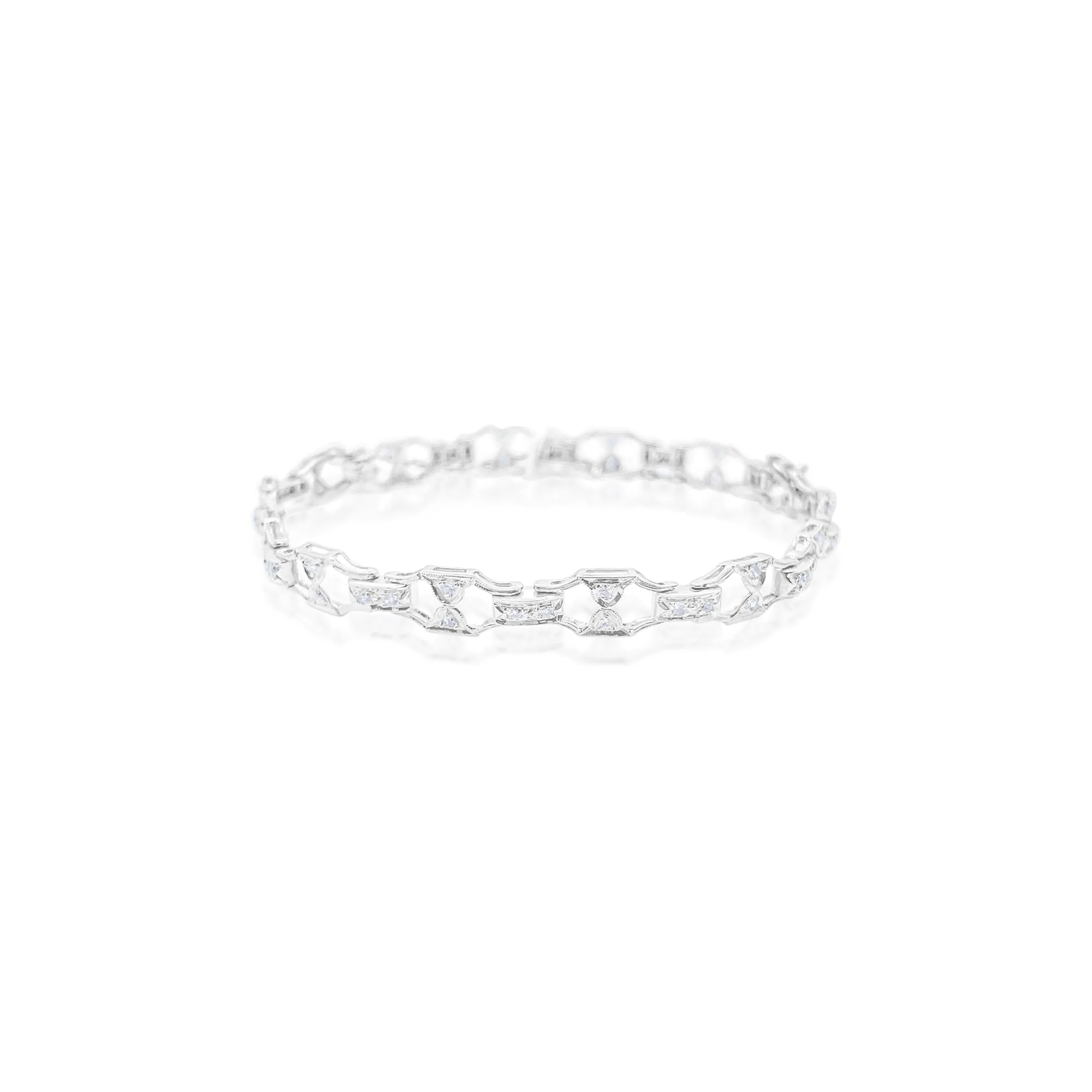 Platinum and Diamond Antique Bracelet sold by Meira T