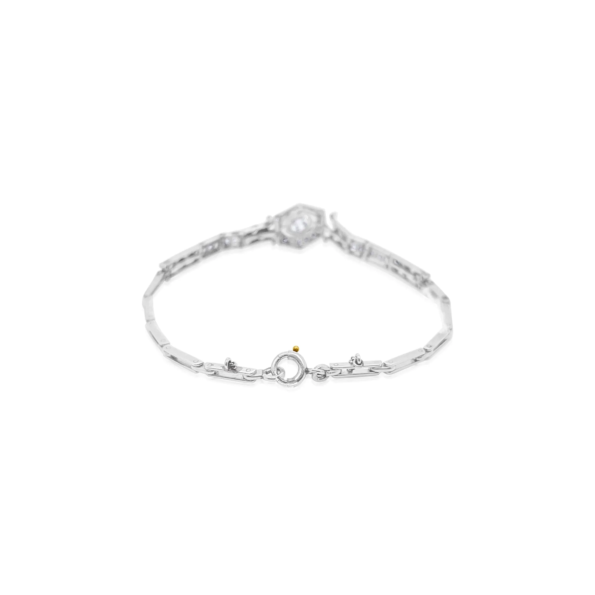 White Gold Diamond Antique Floral Bracelet sold by Meira T product image thumbnail 2