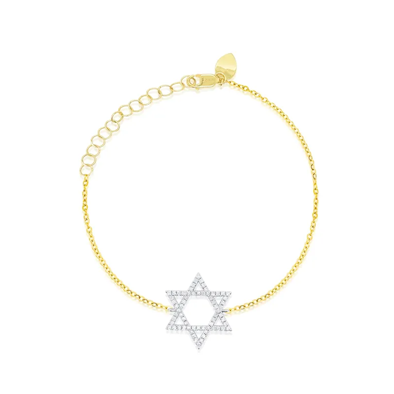Two Tone Star of David Bracelet sold by Meira T