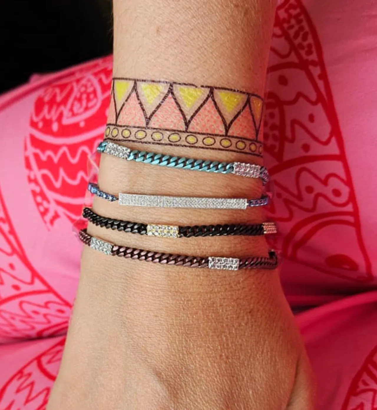 Indigo Silver and Diamond Bracelet sold by Meira T product image thumbnail 2