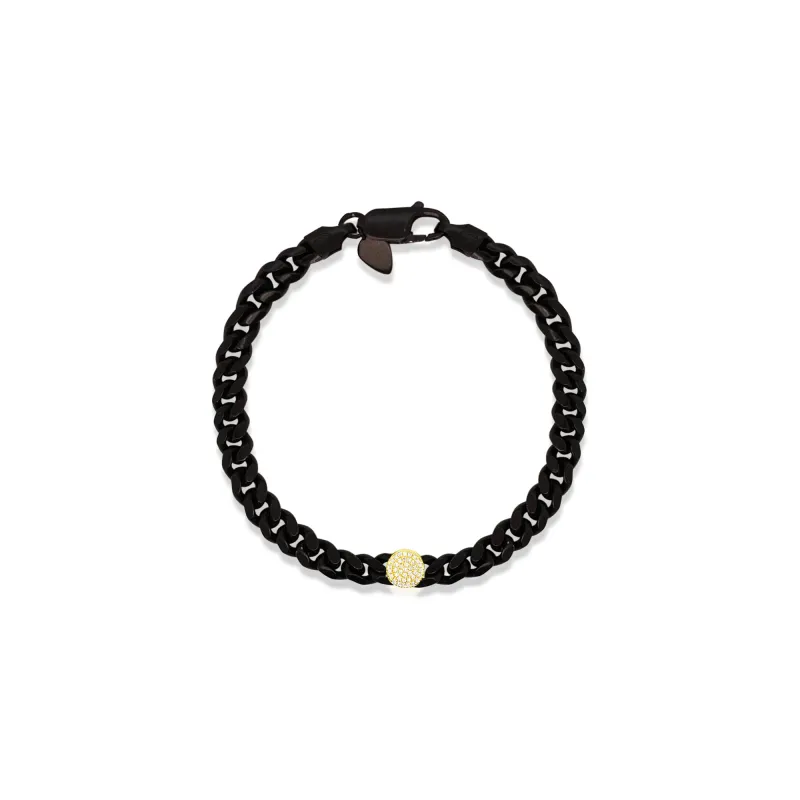 Black Rhodium Silver and Gold Bracelet sold by Meira T