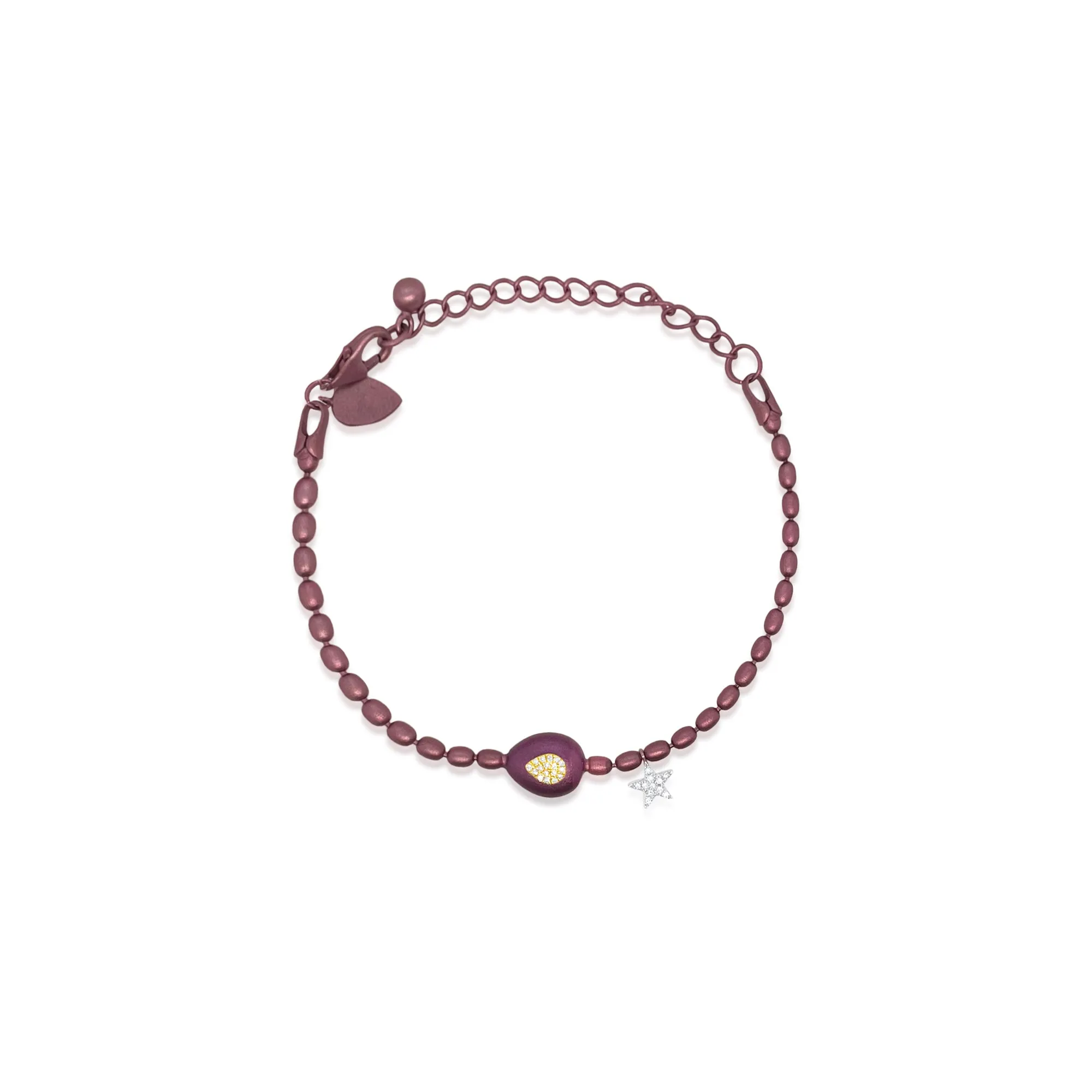 Molton Merlot Silver and Diamond Bracelet sold by Meira T