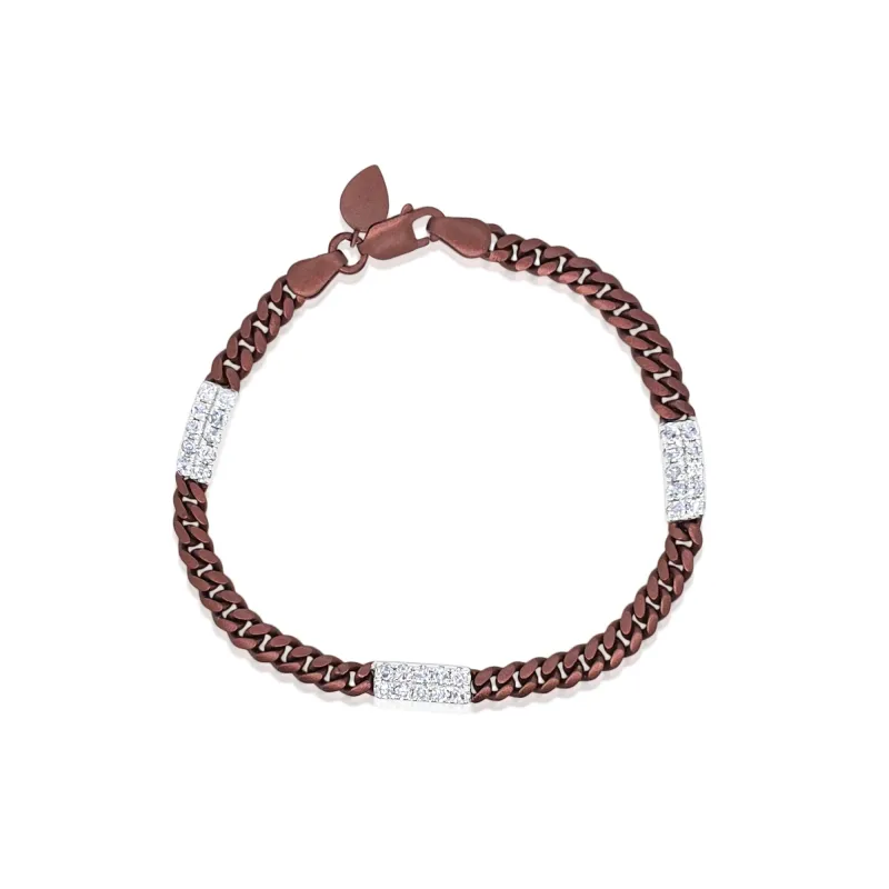 Dusk Metal Silver and Gold Diamond Bracelet sold by Meira T