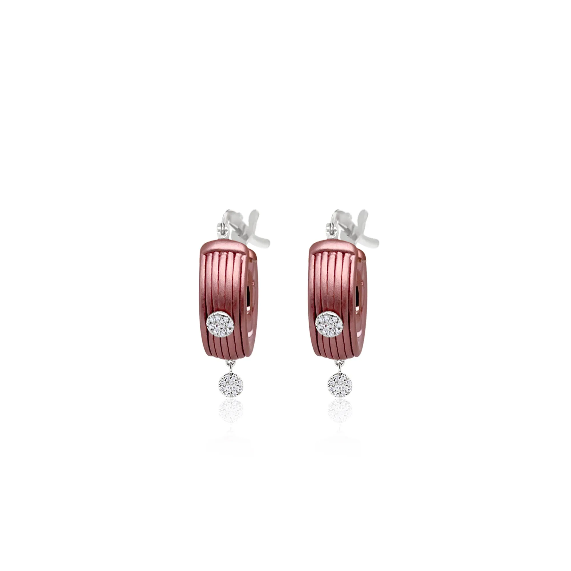 Terracota Rhodium Fringe Huggies sold by Meira T