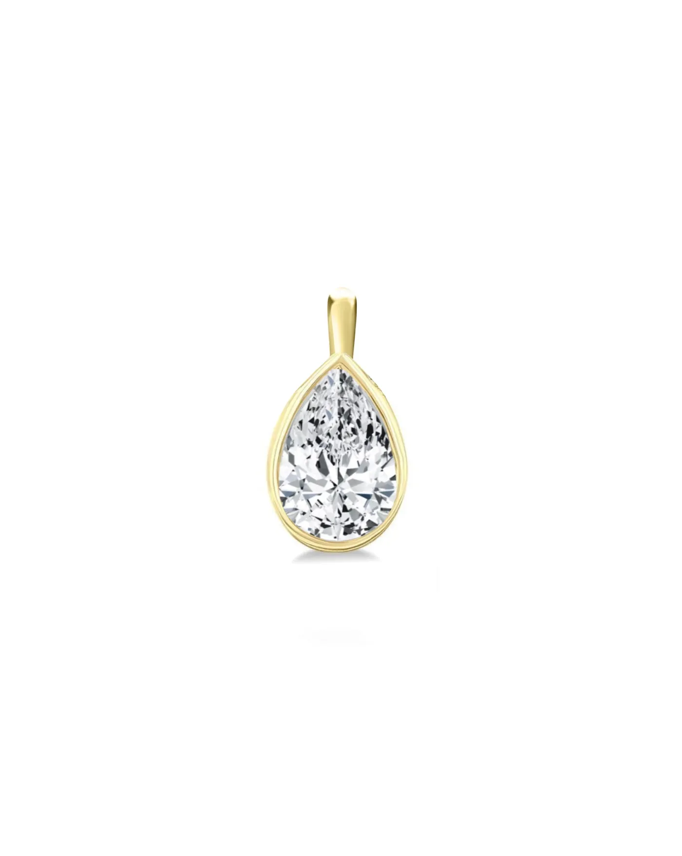 Lab Grown Pear Cut Bezel Set Charm sold by Meira T