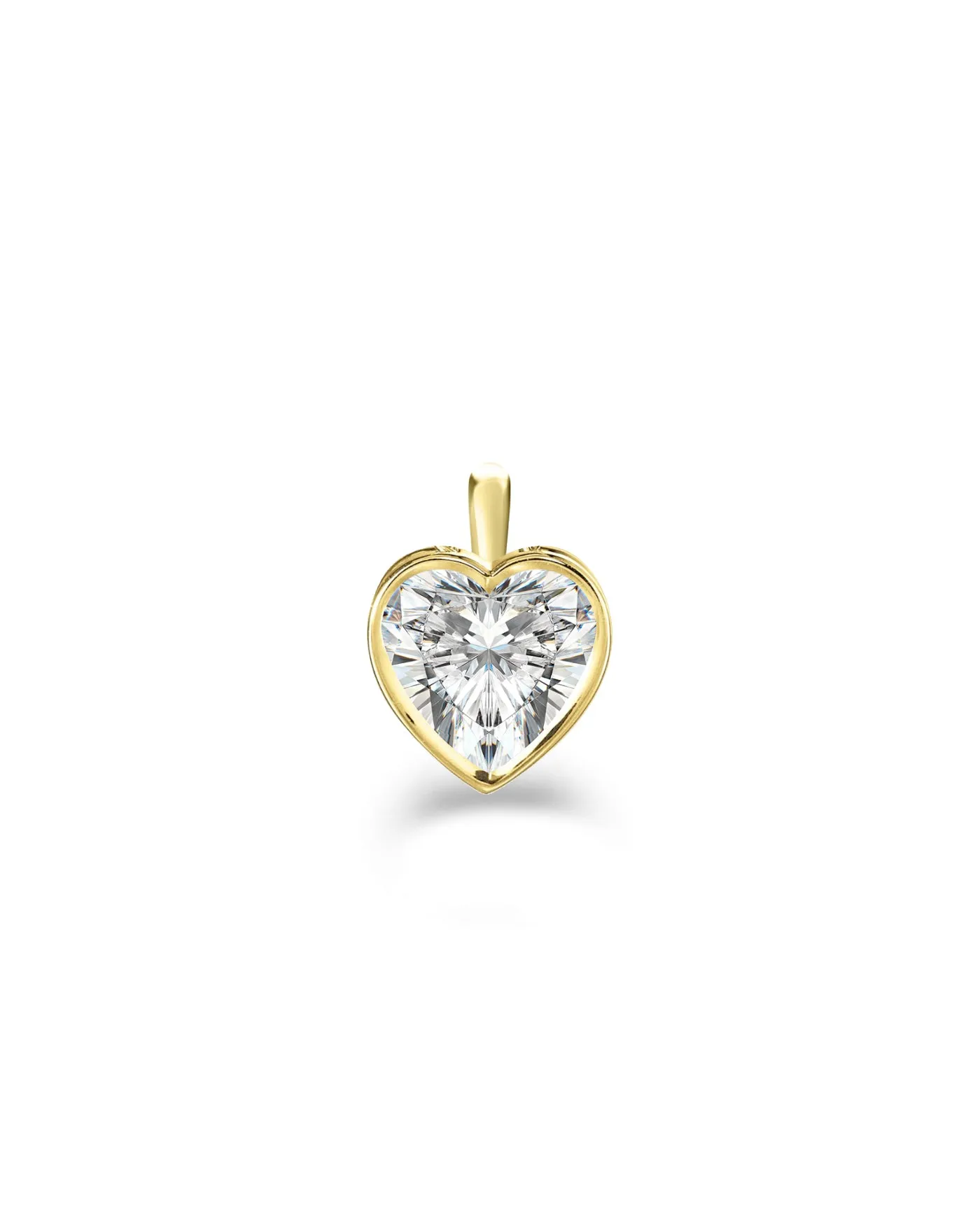 Lab Grown Heart Cut Bezel Set Charm sold by Meira T