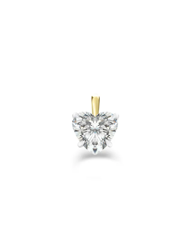 Lab Grown Heart Cut Charm sold by Meira T