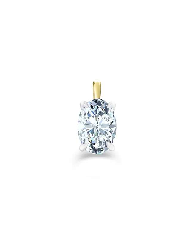 Lab Grown Oval Cut Charm sold by Meira T